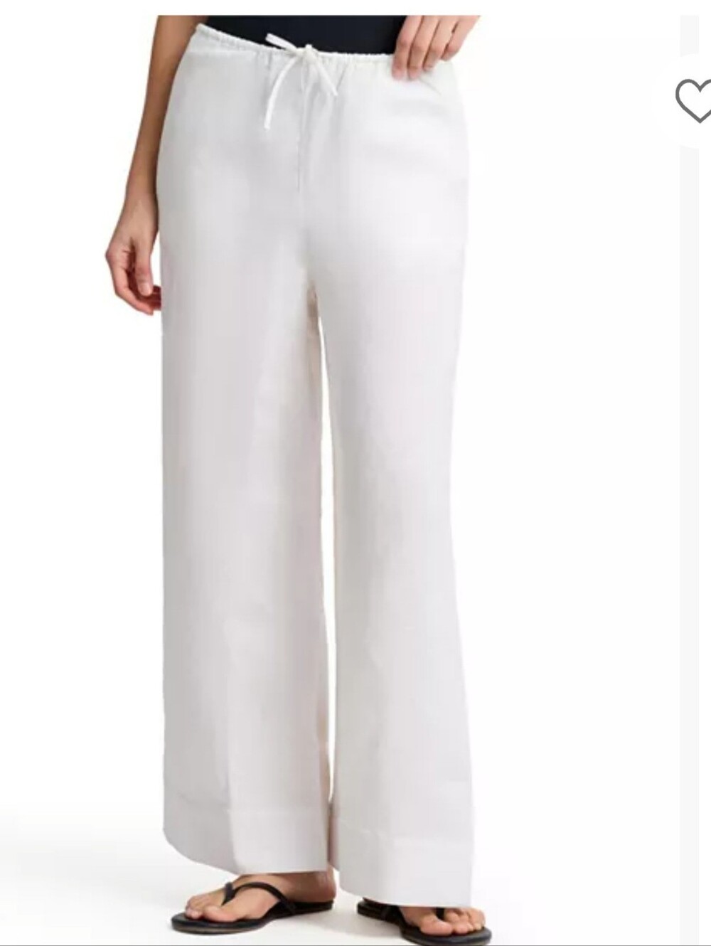 Onia Light Beige Wide-Leg Drawstring Pants